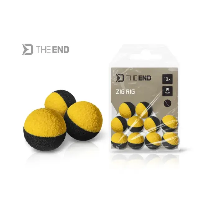 Momeala Flotanta Delphin TheEND Zig Rig Negru-Galben – 12/15mm | 10 buc Reducere de preț