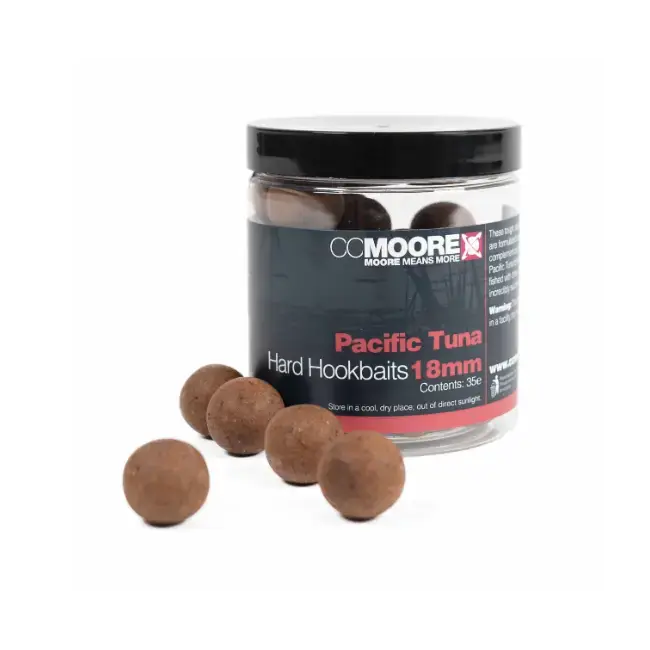 Boilies Tari de Carlig CC Moore Pacific Tuna Hard Hookbaits, 18mm 35buc/borcan Calitate înaltă
