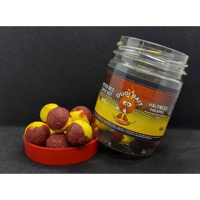 Livrare expres Boilies de Carlig Critic Echilibrat Mister Red Super Hot Halfness Pineapple, 100g