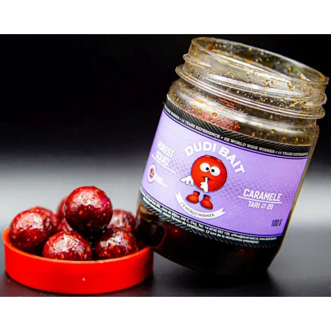Ofertă de sezon Boilies Solubil de Carlig Dudi Bait Forest Squid Caramele, Squid&Fructe de Padure, 100g, 20mm
