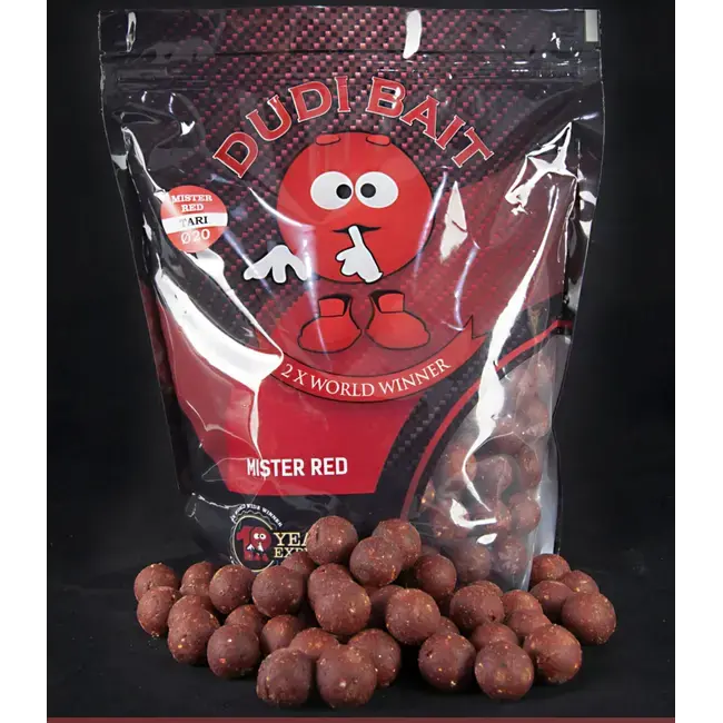 Boilies Tare Dudi Bait Mister Red, Squid&Cranberry, 1kg, 16mm Reducere extra
