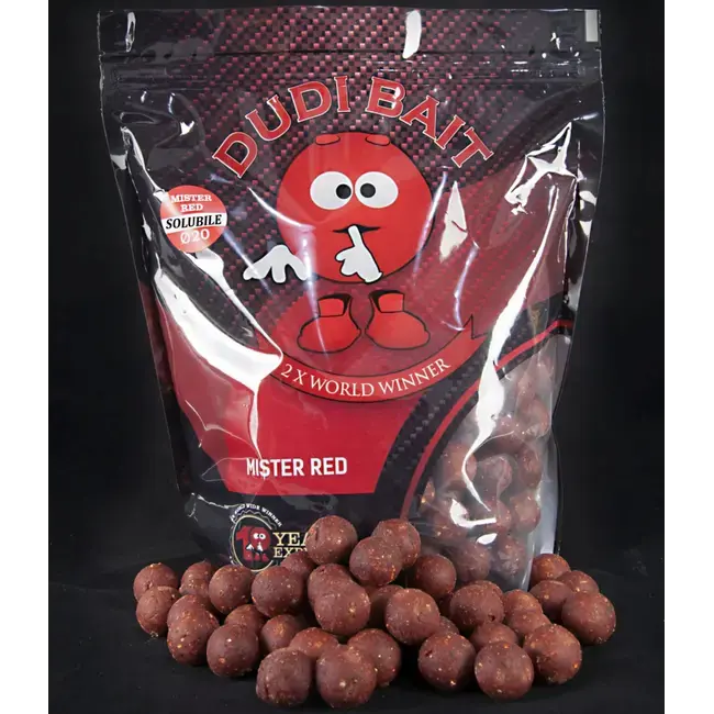 Boilies Solubil Dudi Bait Mister Red, Squid&Cranberry, 1kg, 20mm Bestseller