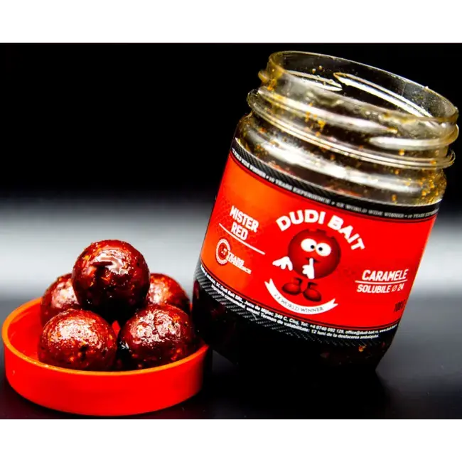 Boilies Tare de Carlig Dudi Bait Mister Red Caramele, Squid&Cranberry, 100g Super ofertă