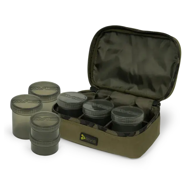 Geanta Nada Pescuit Avid RVS 8-Pot Hookbait Pouch Ultima șansă