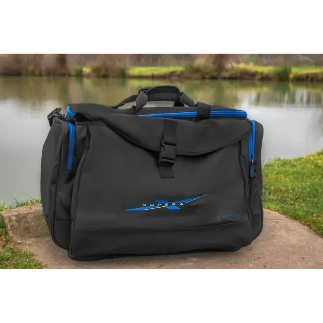 Ofertă exclusivă Geanta Pescuit Preston Supera X Carryall - Termoizolata, 63x42x40cm, Baza PVC, 4 Buzunare