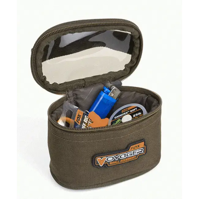 Livrare gratuită Geanta pentru Accesorii FOX Voyager Accesory Bag Small, Dimensiuni:9x13x8cm CLU346