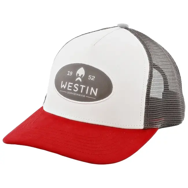 Promoție Sapca Westin State Cap Silver Grey/Red - PescuitNonStop │ Accesorii Pescuit