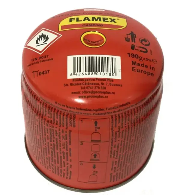 Butelie Gaz Flamex 190, cu Valva, 190g Noutate