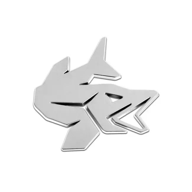 Sticker 3D Delphin PIKE Crom – Autocolant Pescuit cu Finisaj Metalic Preț promoțional