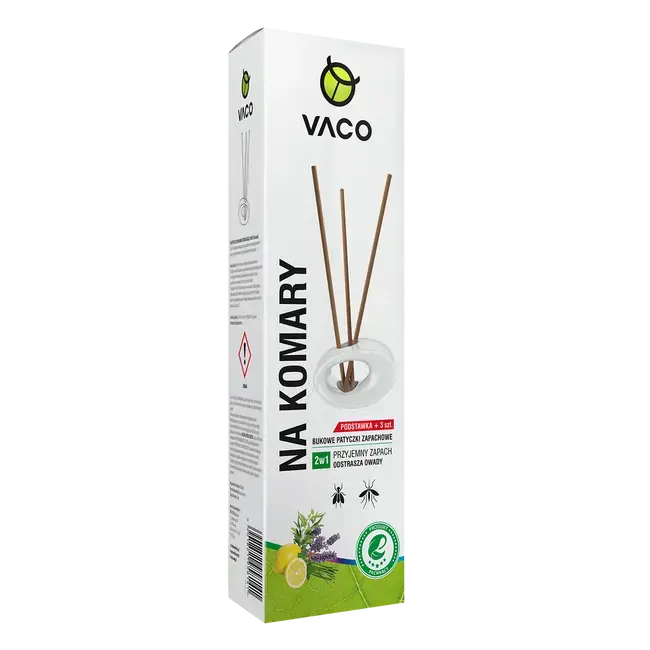 Betisoare cu suport pentru Tantari, Molii si Muste Vaco Eco, Parfum de Lamaie, 3buc Reduceri