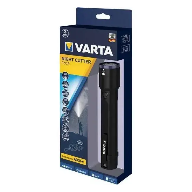Ofertă exclusivă Lanterna de Mana Reincarcabila Varta Night Cutter F30R LED Cree, 700 Lumeni