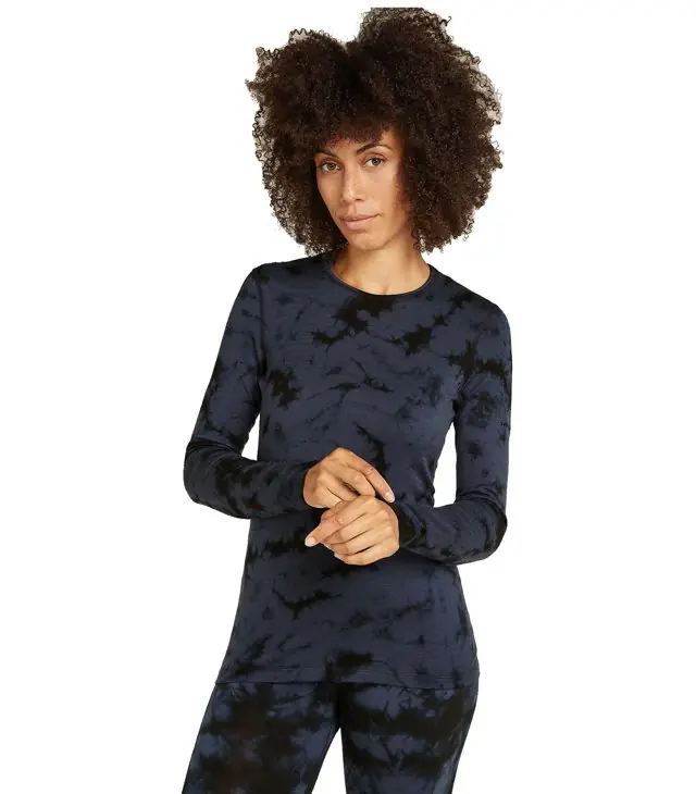 Tricou ICEBREAKER W MER 200 OASIS LS CREWE CLOUD DYE Lady Ofertă specială