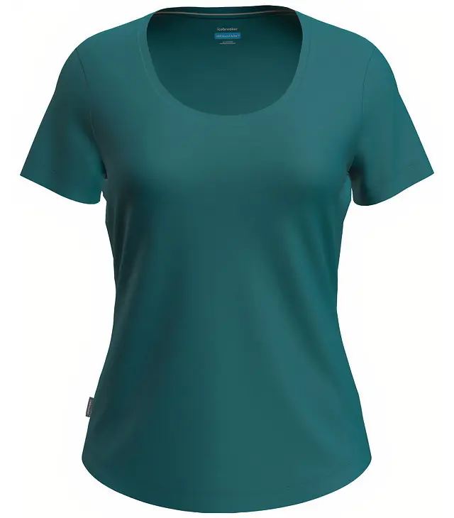Reducere Tricou damă ICEBREAKER W MER 125 COOL-LITE SPHERE III SS SCOOP, tidal teal