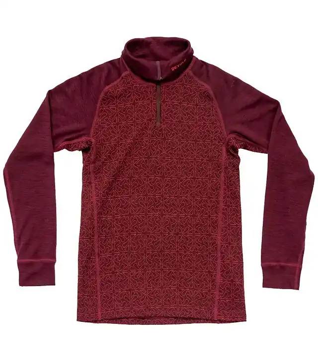 Tricou DEVOLD DUO ACTIVE MERINO ZIP NECK JR Junior Lichidare de stoc