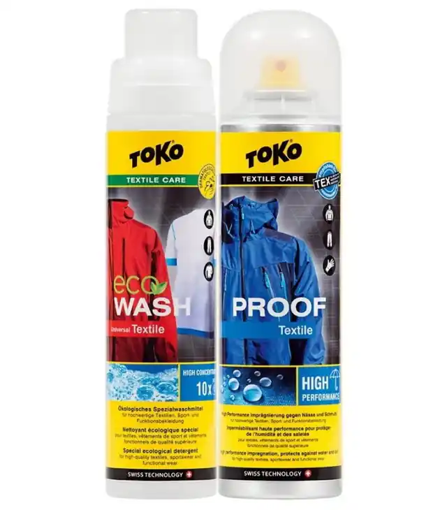 Plată securizată Impregnare TOKO DUO-PACK TEXTILE PROOF&ECO TEXTILE WASH