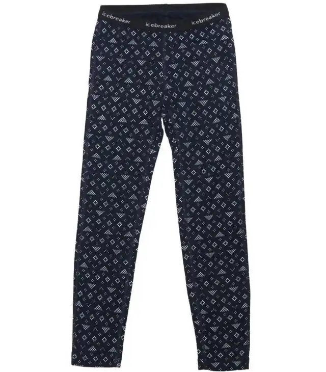 Preferatul clienților Pantaloni copii ICEBREAKER K MER 200 OASIS LEGGINGS FIRST SNOW