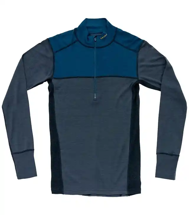 Tricou bărbați DEVOLD LAUPAREN MERINO 190 ZIP NECK M Man Retur ușor