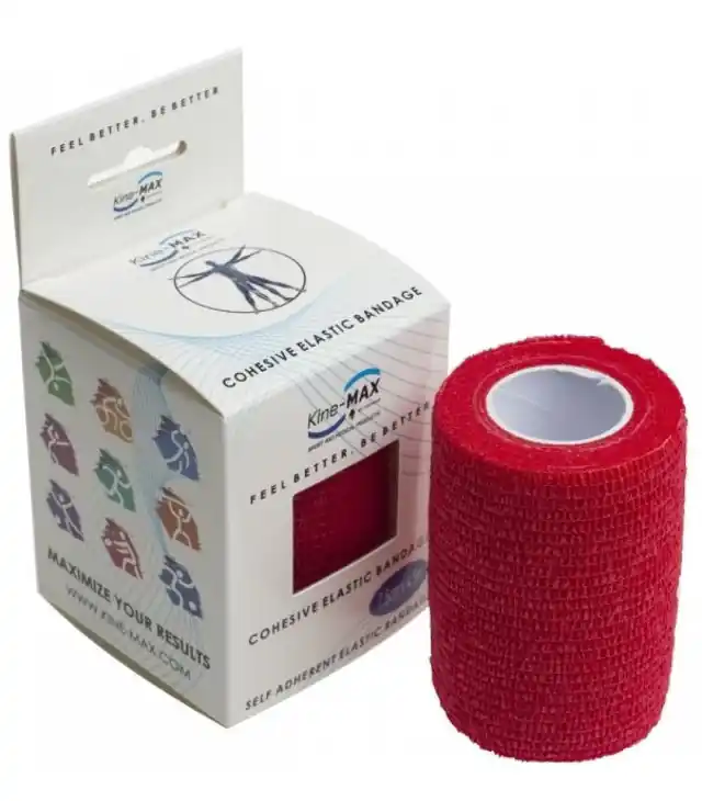 Bandă kinesiologică KINE-MAX COHESIVE ELASTIC BAND. 7,5CM X 4,5M ČERV Plată sigură