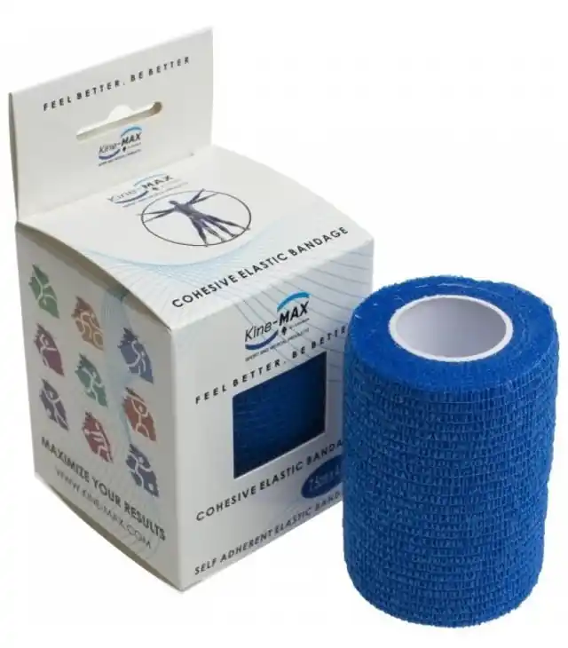 Preferatul clienților Bandă kinesiologică KINE-MAX COHESIVE ELASTIC BAND. 7,5CM X 4,5M MODR