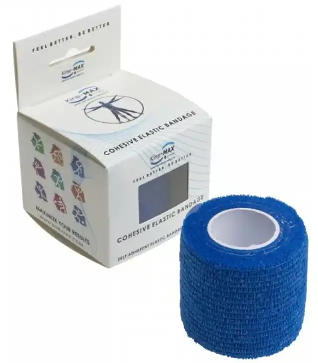 Doar azi Bandă kinesiologică KINE-MAX COHESIVE ELASTIC BAND. 5CM X 4,5M MODRÁ