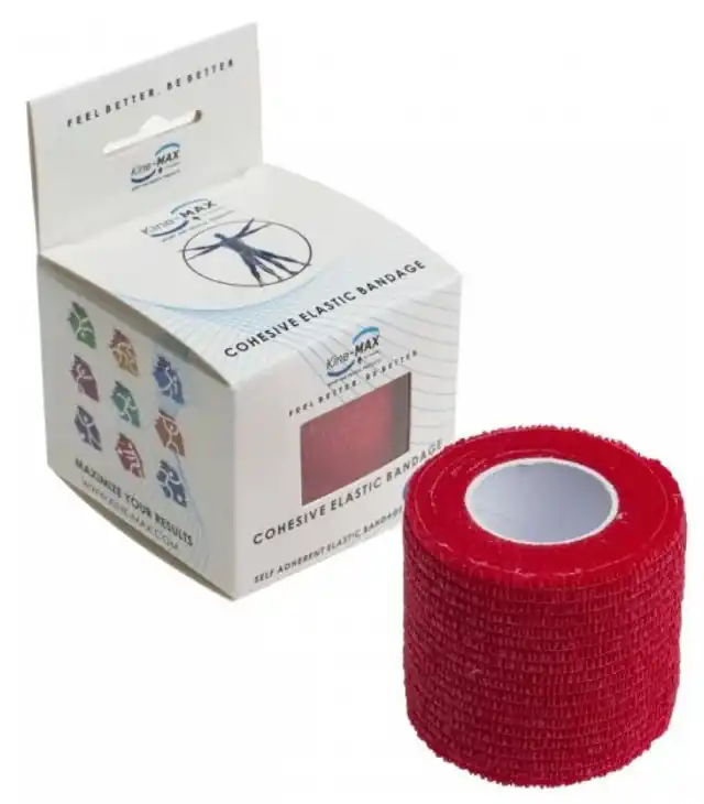 Bandă kinesiologică KINE-MAX COHESIVE ELASTIC BAND. 5CM X 4,5M ČERVEN Mai ieftin