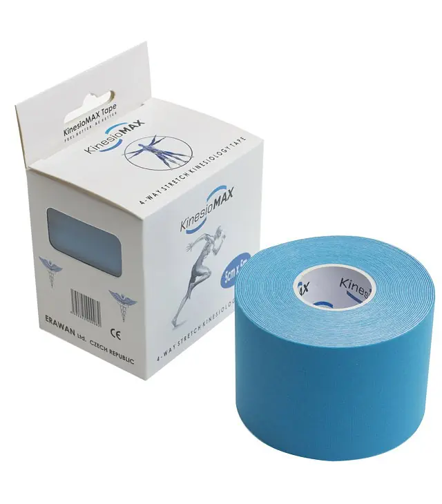 Bandă kinesiologică KINE-MAX 4WAY STRECH TAPE MODRÁ Ofertă de sezon