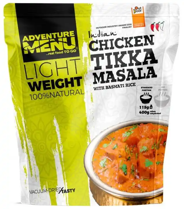 Expediere rapidă Mâncare deshidratată ADVENTURE MENU LW PUI TIKKA MASALA CU OREZ BASMATI 1P