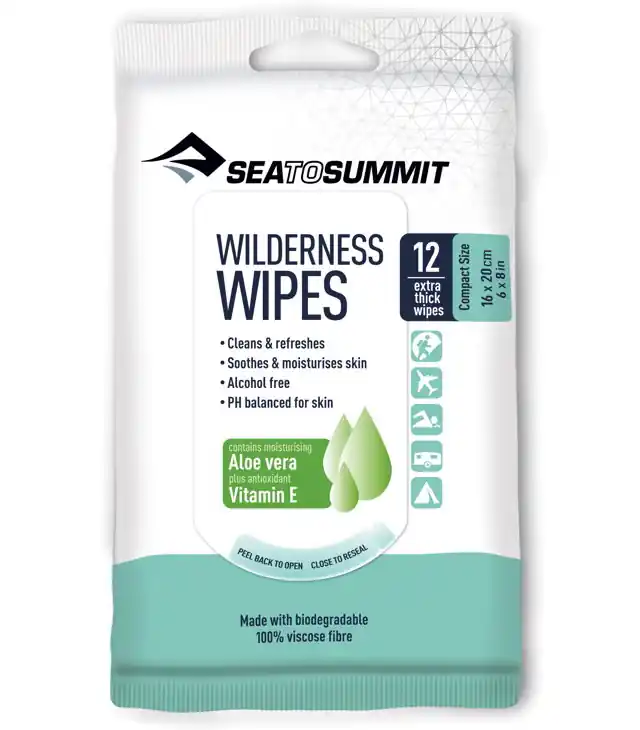 Expediere rapidă Șervețele umede SEA TO SUMMIT WILDERNESS WIPES COMPACT 12KS