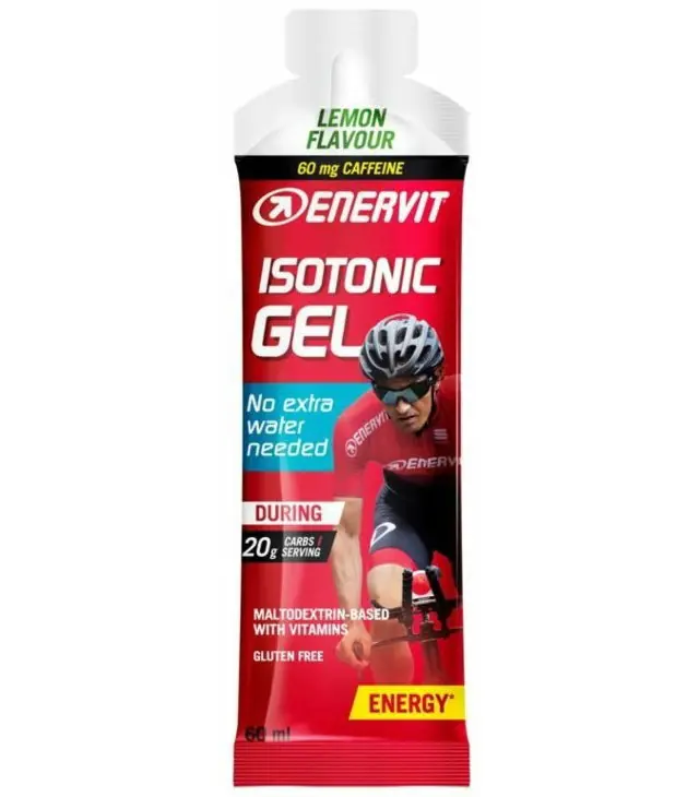 Gel energizant ENERVIT ISOTONIC CU COFEINĂ 60 ML CITRON Expediere rapidă