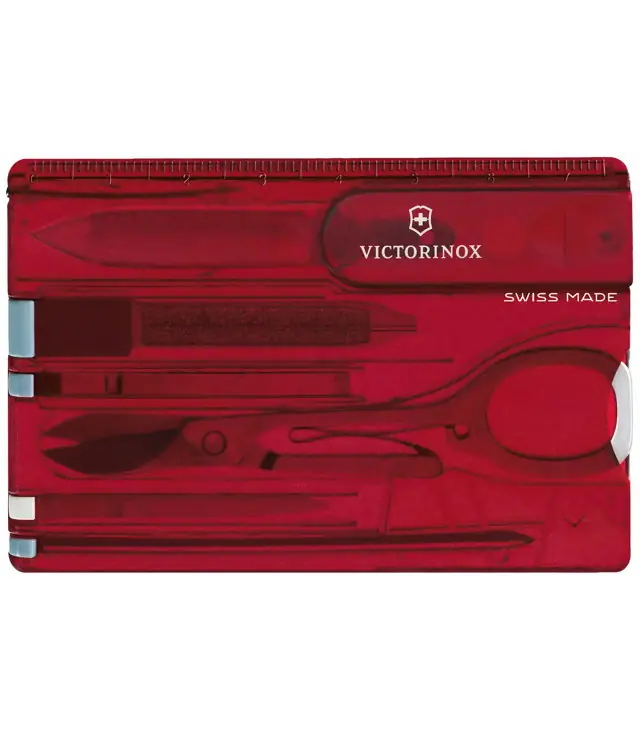 Preț mic Instrument multifuncțional VICTORINOX SWISS CARD 0.7100.T RUBY TRANSL.
