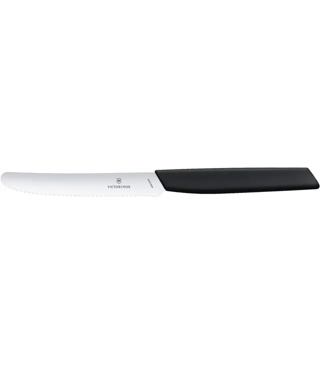 Disponibil imediat Cuțit VICTORINOX SWISS MODERN TABLE KNIFE 11CM WAVY Uni