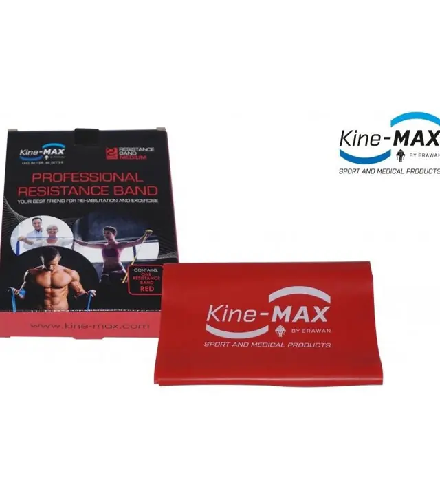 Bandă elastică pentru antrenament KINE-MAX PROFESSIONAL RESIST BAND ROȘU (MEDIU) Super ofertă