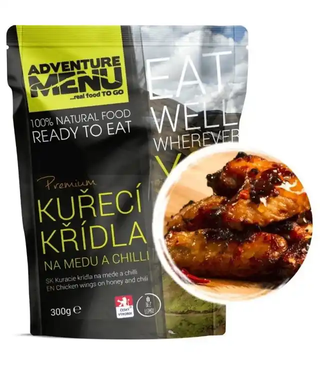 Ofertă de sezon Hrană deshidratată ADVENTURE MENU ARIPI DE PUI CU MIERE SI CHILLI