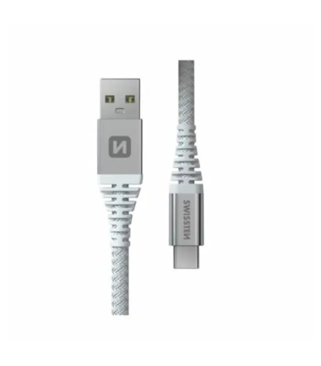 Cablu Swissten CABLU DE DATE KEVLAR USB/USB-C 1,5M Uni, alb Mai ieftin