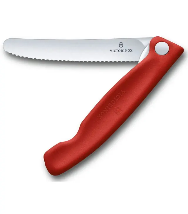 Cuțit VICTORINOX SWISS CLASSIC PICNIC KNIFE 11CM WAVY, červený Preț promoțional