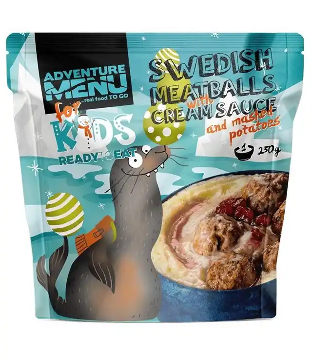 Cel mai bun preț Gustare ADVENTURE CHIFTELUȚE SUEDEZE CU PIURE DE CARTOFI MENU KID