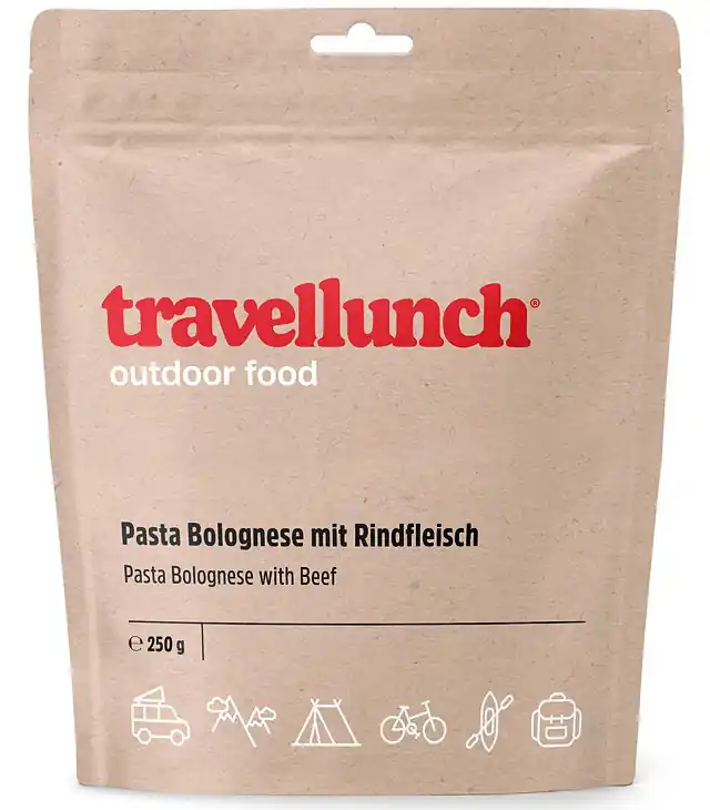 Plată sigură Nutriție TRAVELLUNCH SPAGHETE BOLOGNESE 250G