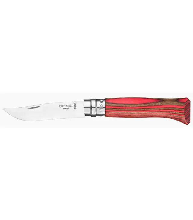 Ofertă exclusivă Cuțit OPINEL VRI N08 LAMINAT RED, laminat rosu