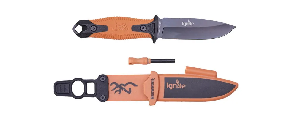 CUTIT BROWNING IGNITE FIXED BLACK ORANGE LAMA 100 MM Preferatul clienților
