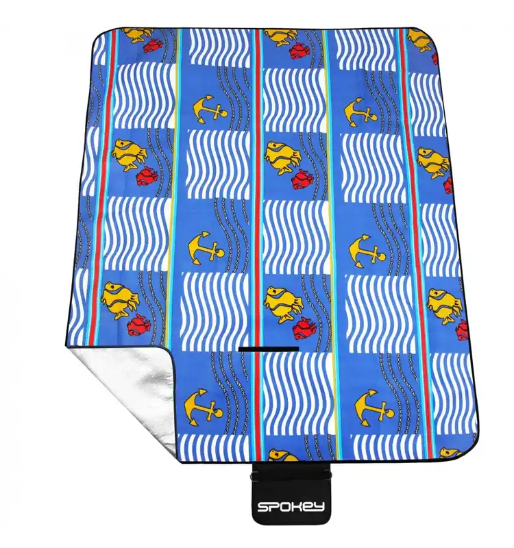 Patura picnic impermeabila 150x180 cm Spokey Picnic Amber, captusita cu aluminiu Cel mai vândut