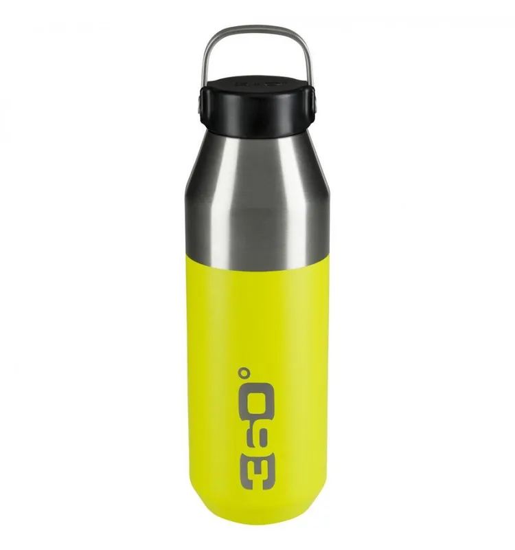Bidon - termos inox 550 ml wide mouth, cu capac magnetic, lime Reducere extra