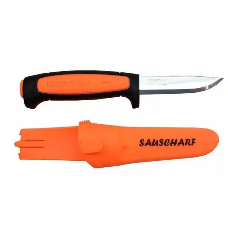 Super ofertă Cutit Mora Basic 546 Sauscharf orange black, teaca inclusa