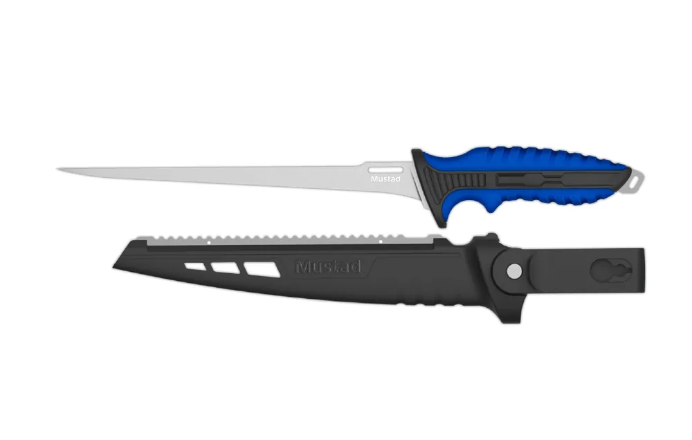 Cumpărături sigure Cutit filetat Mustad ultra flex 23 cm cu teaca