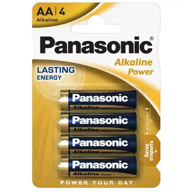 Doar azi Baterii alcaline R6 / AA Panasonic Alkaline Power 1.5 V, set 4 bucati