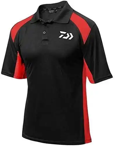 TRICOU POLO DAIWA TOURNAMENT NEGRU/ROSU Expediere rapidă