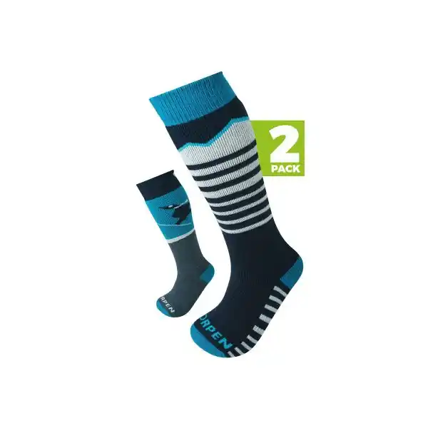 SOSETE SKI COPII LORPEN S2KNE MERINO SET 2 PERECHI BLUE Livrare expres
