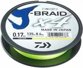 Reducere FIR TEXTIL DAIWA J-BRAID X4 007MM/2,6KG/135M GALBEN