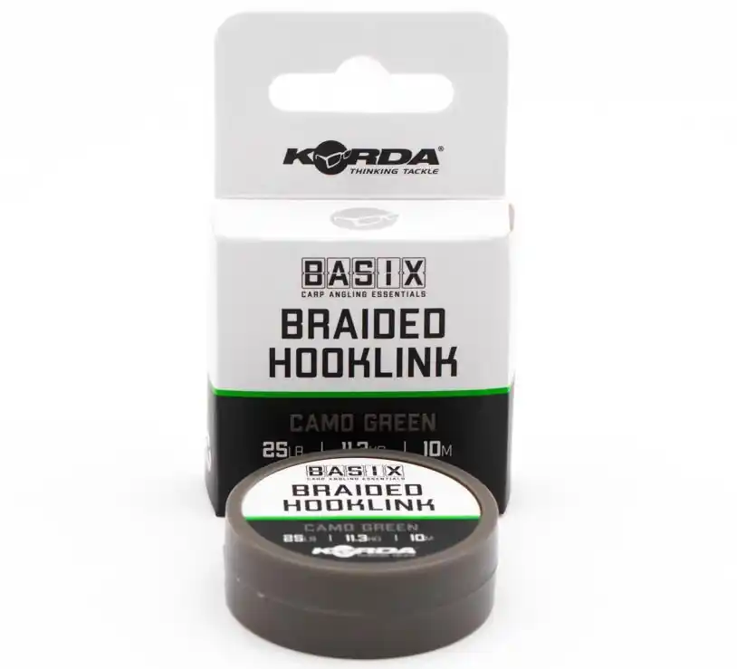 FIR TEXTIL PENTRU LEGAT CARLIGE KORDA BASIX BRAIDED HOOKLINK 18LB/10M Nu rata