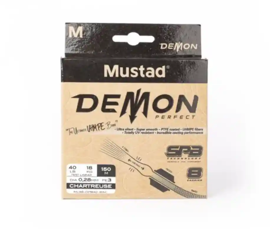 Reducere FIR TEXTIL MUSTAD DEMON PERFECT BRAID 8 CHARTREUSE 014MM/6,8KG/150M