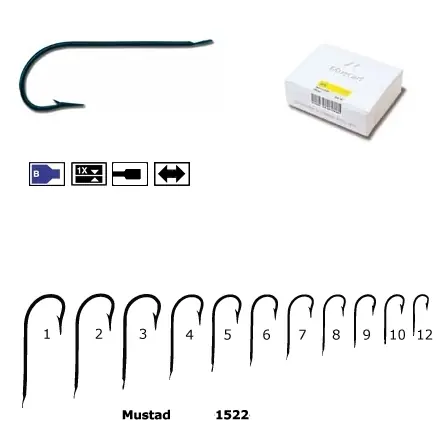 CARLIGE MUSTAD BLEU, TIJA LUNGA, NR 10, 10 BUC / PLIC Reduceri